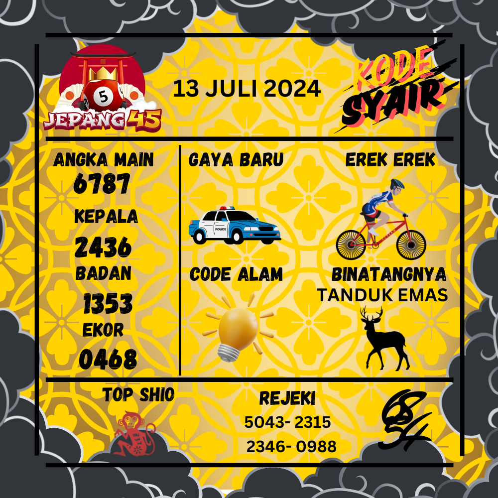 Kode Syair Jepang45 - July Pools 