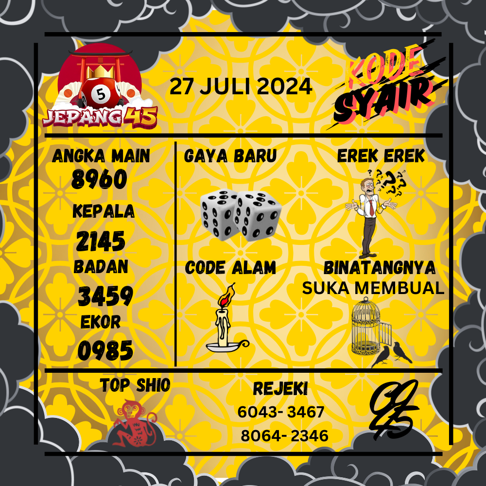 Kode Syair Jepang45 - July Pools
