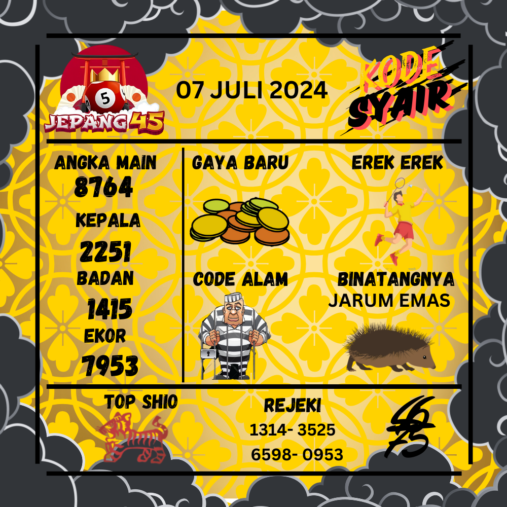 Kode Syair Jepang45 - July Pools 