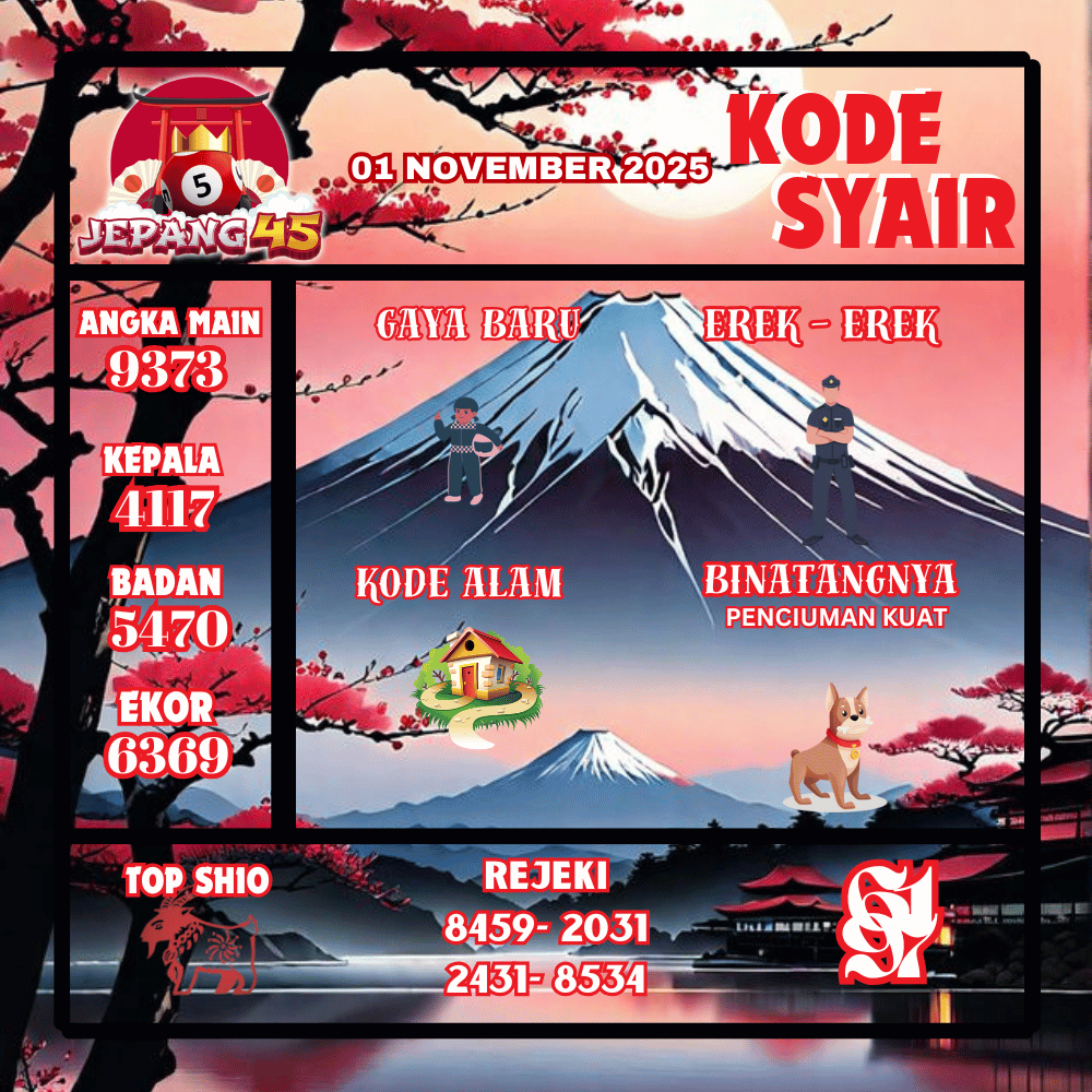 Kode Syair Jepang Pools - November Pools
