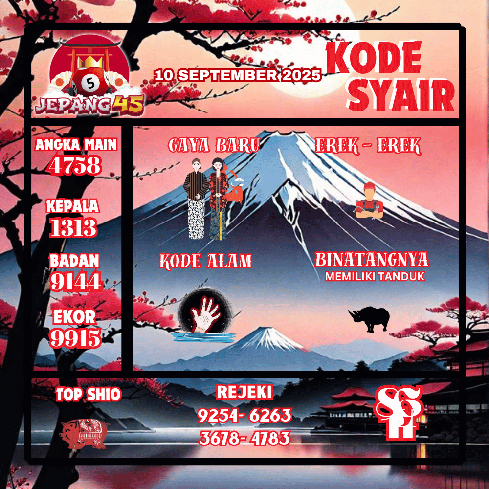 Kode Syair Jepang Pools - September Pools