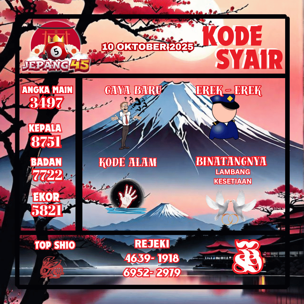 Kode Syair Jepang Pools - Oktober Pools