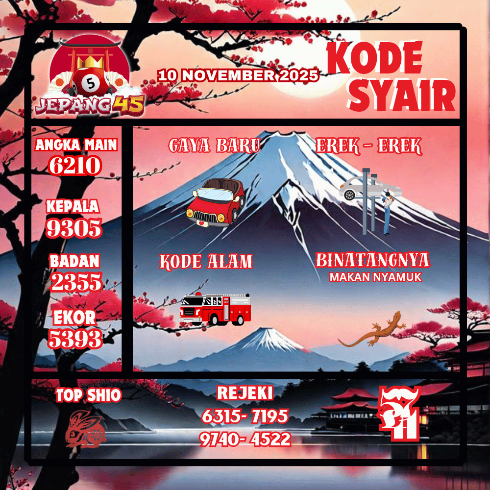 Kode Syair Jepang Pools - November Pools