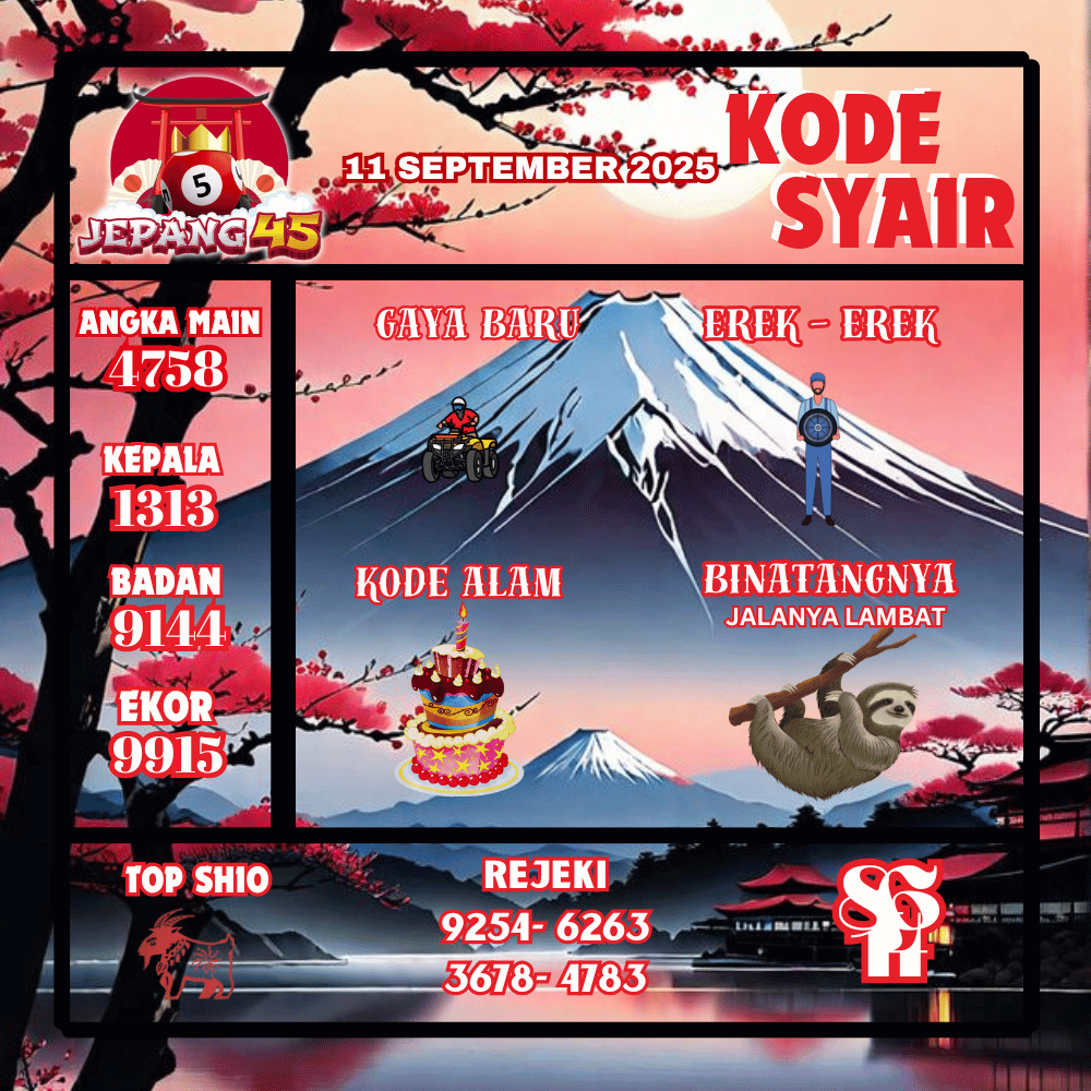 Kode Syair Jepang Pools - September Pools