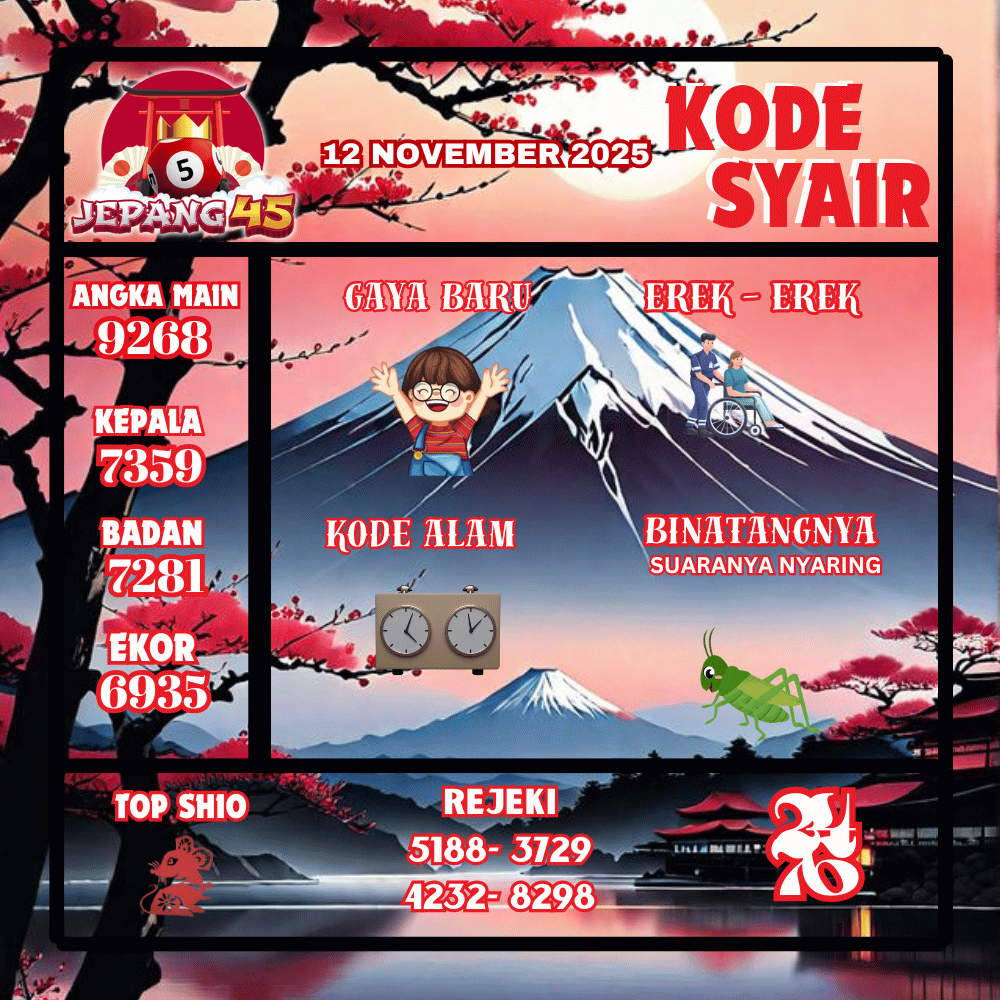 Kode Syair Jepang Pools - November Pools