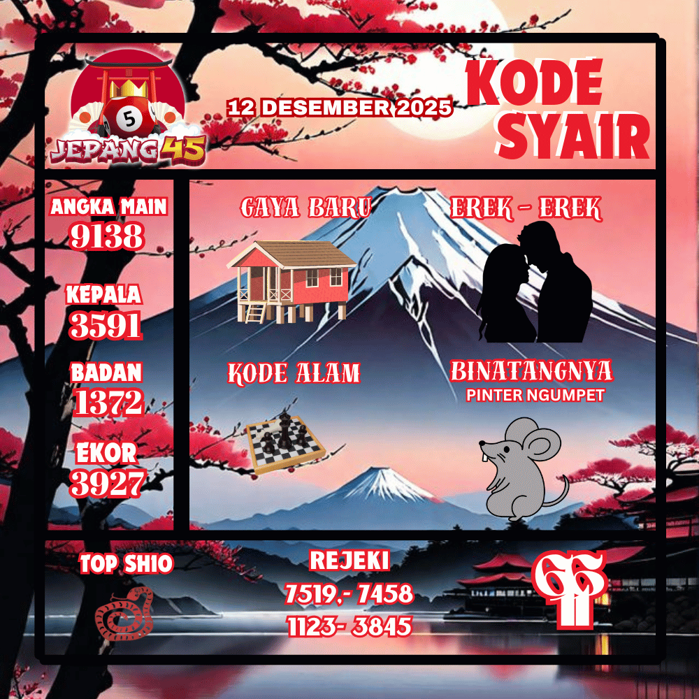 Kode Syair Jepang Pools - Desember Pools
