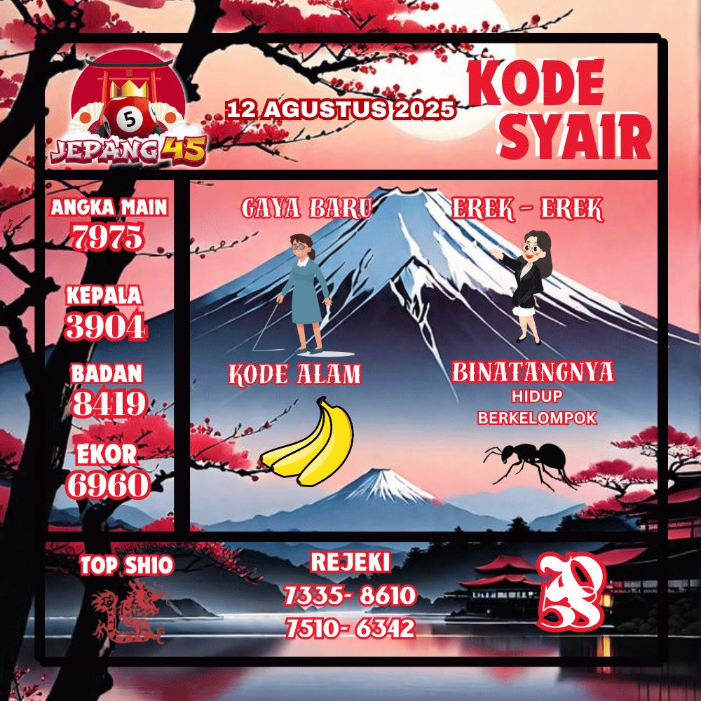 Kode Syair Jepang Pools - Agustus Pools
