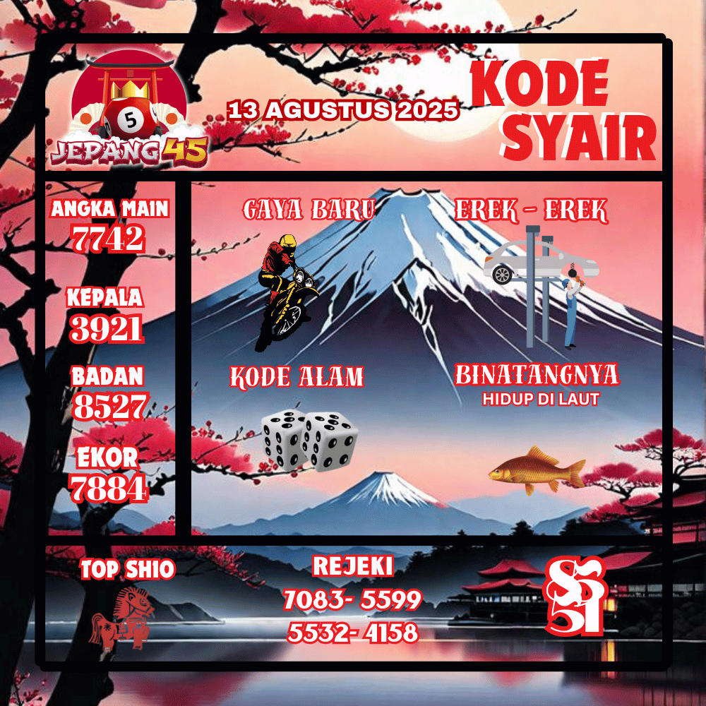 Kode Syair Jepang Pools - Agustus Pools