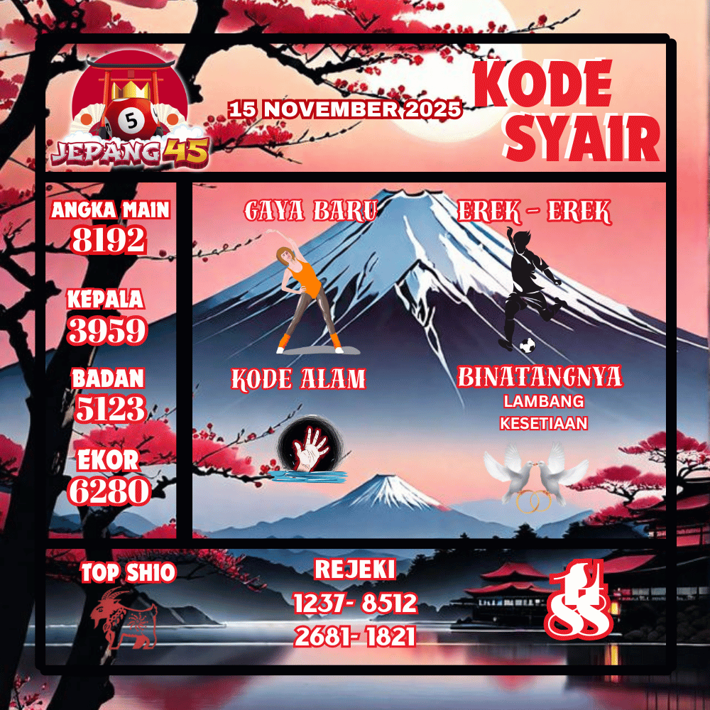 Kode Syair Jepang Pools - November Pools
