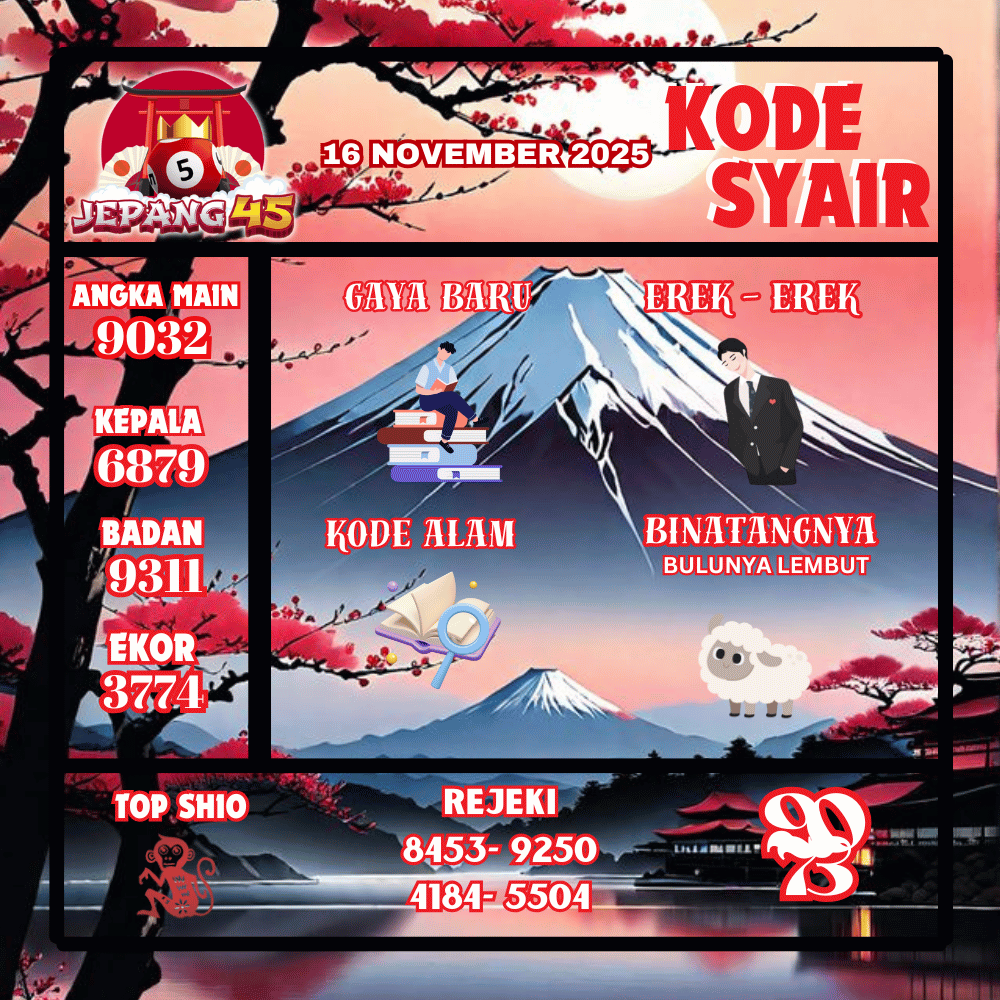 Kode Syair Jepang Pools - November Pools