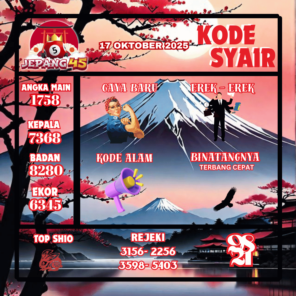 Kode Syair Jepang Pools - Oktober Pools