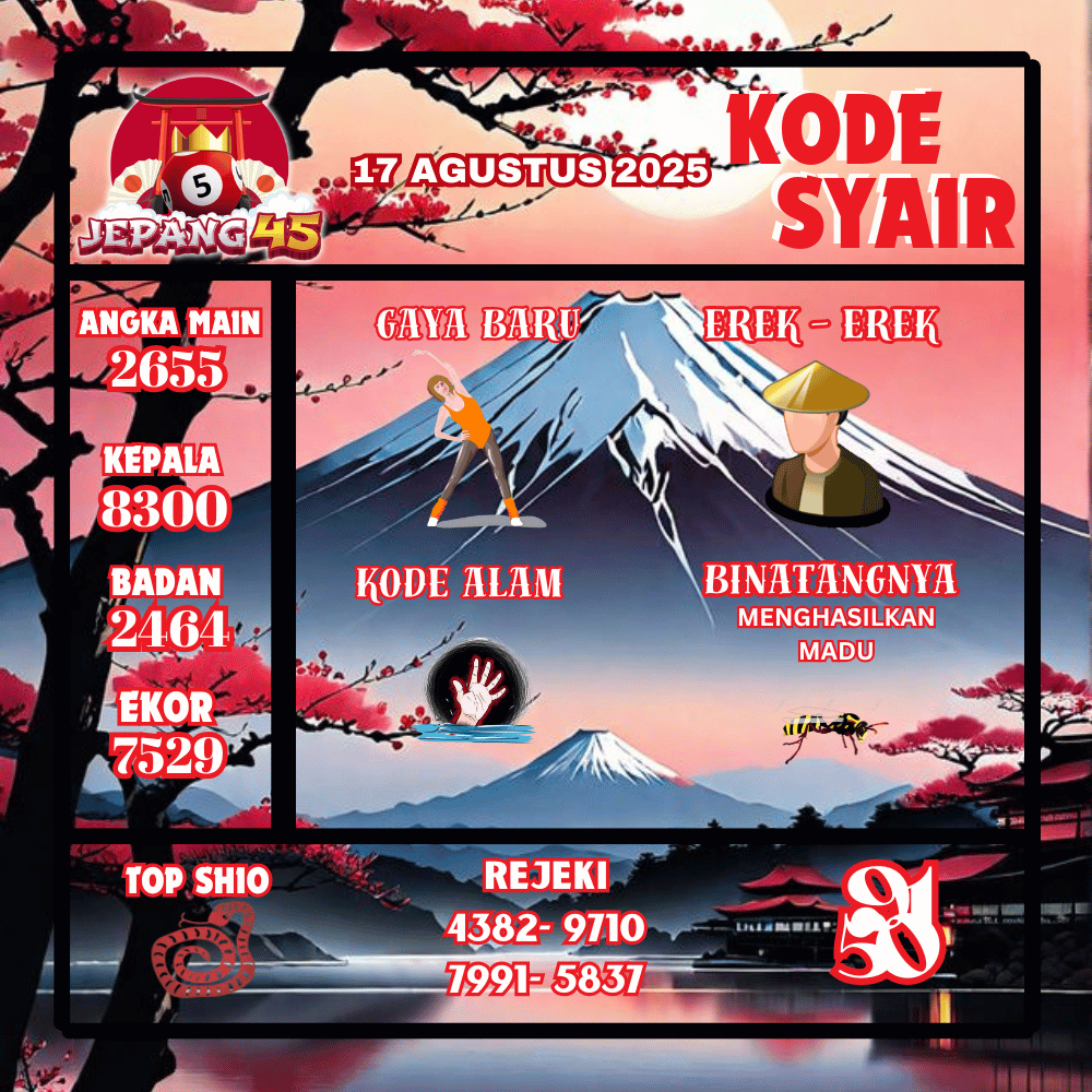 Kode Syair Jepang Pools - Agustus Pools