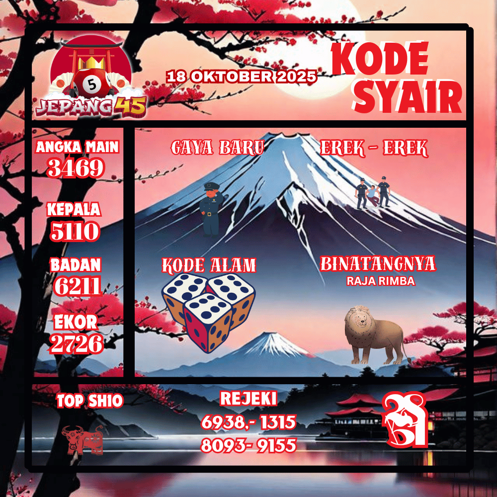 Kode Syair Jepang Pools - Oktober Pools
