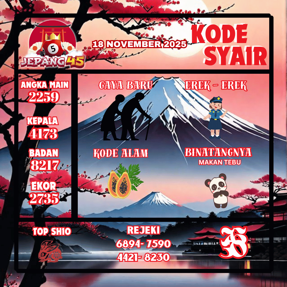 Kode Syair Jepang Pools - November Pools