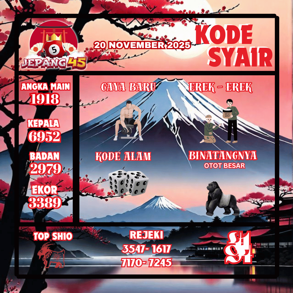 Kode Syair Jepang Pools - November Pools