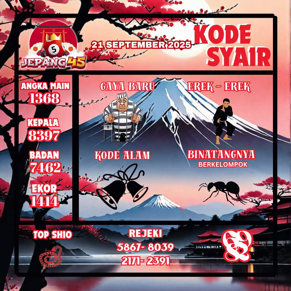 Kode Syair Jepang Pools - September Pools