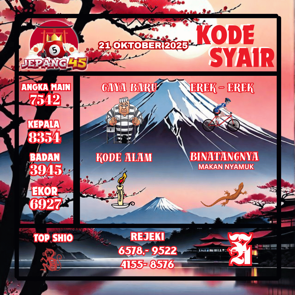 Kode Syair Jepang Pools - Oktober Pools