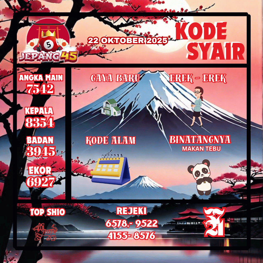 Kode Syair Jepang Pools - Oktober Pools