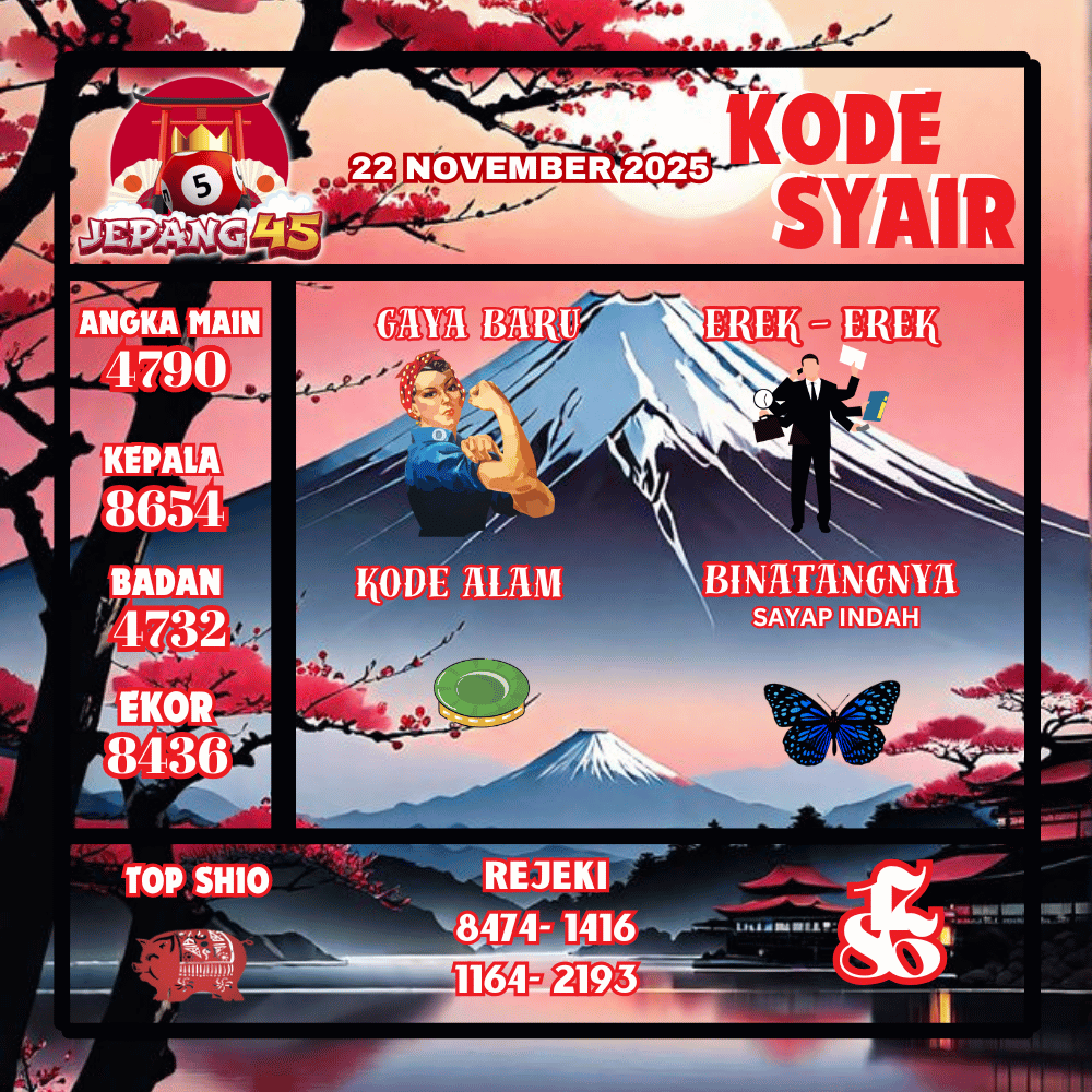 Kode Syair Jepang Pools - November Pools