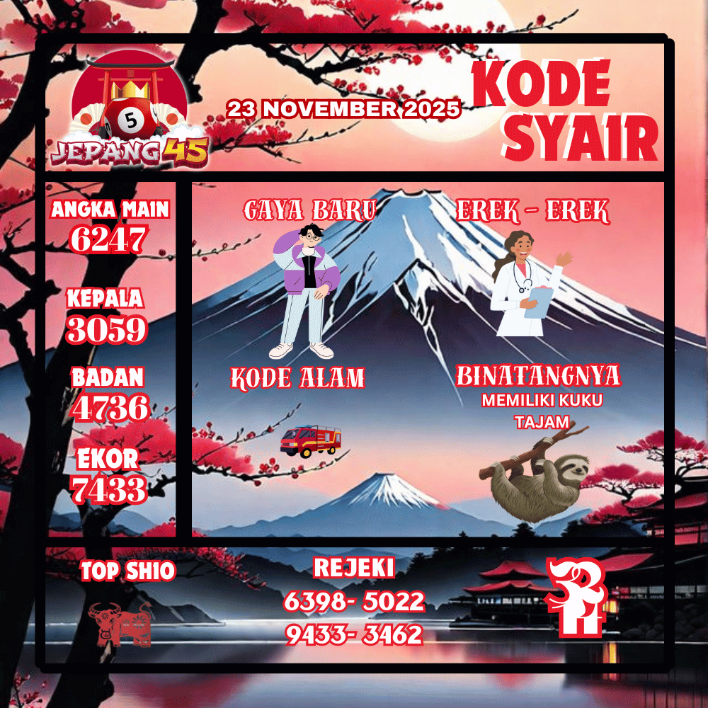 Kode Syair Jepang Pools - November Pools