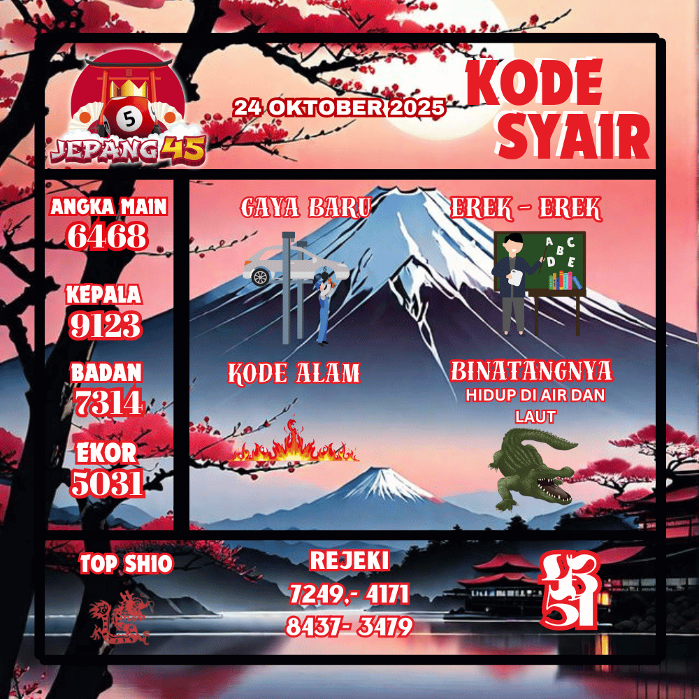 Kode Syair Jepang Pools - Oktober Pools