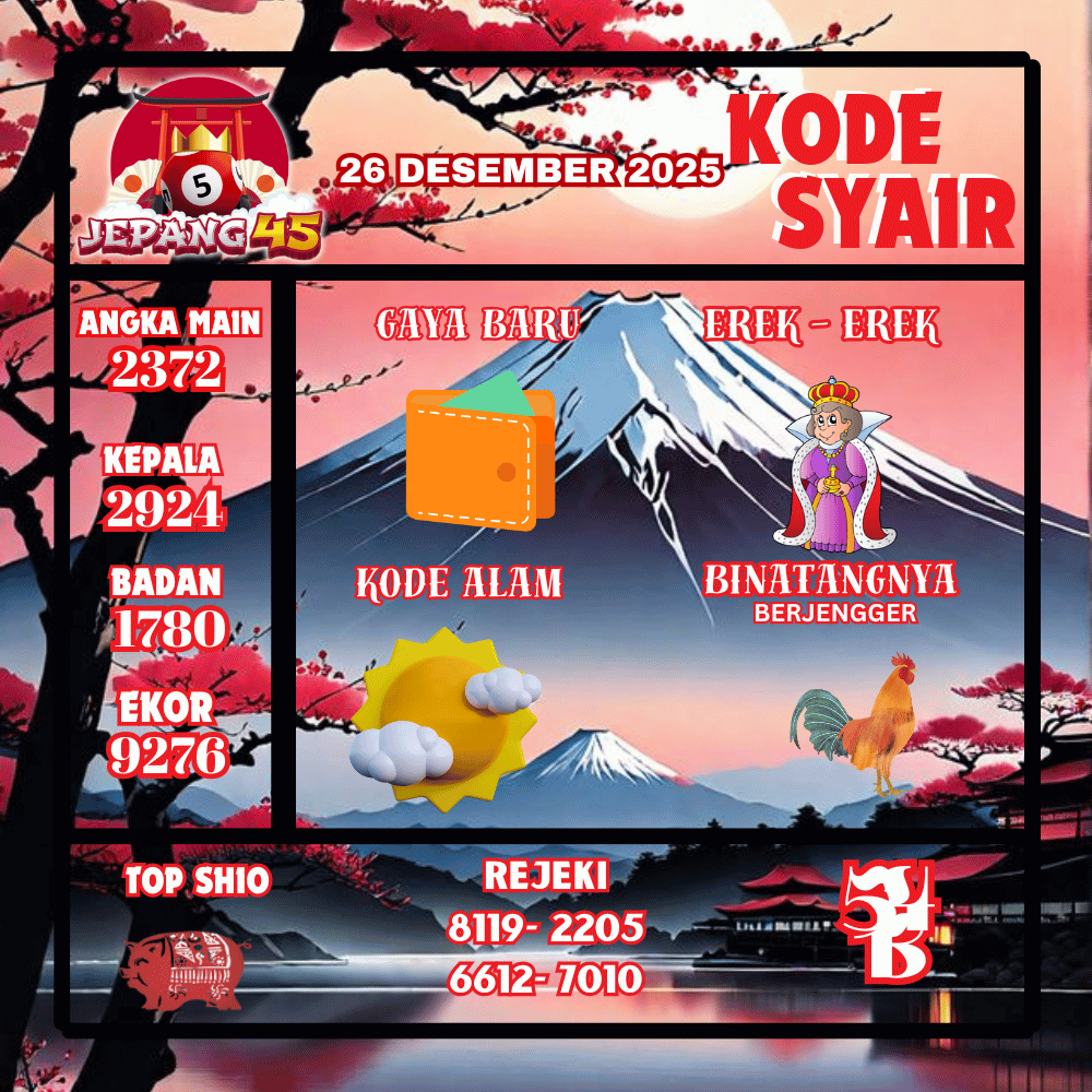 Kode Syair Jepang Pools - Desember Pools