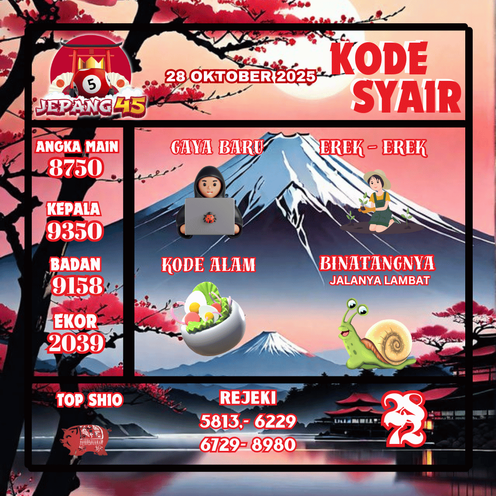 Kode Syair Jepang Pools - Oktober Pools