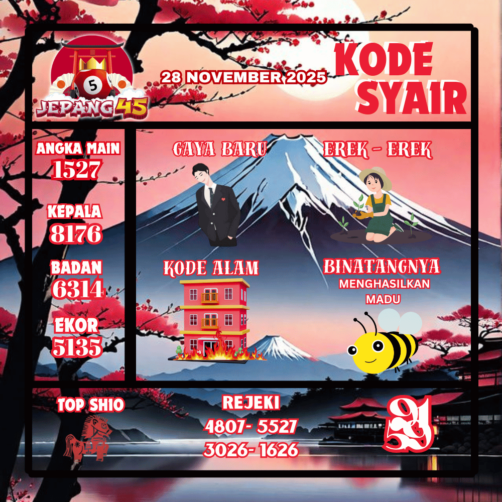 Kode Syair Jepang Pools - November Pools