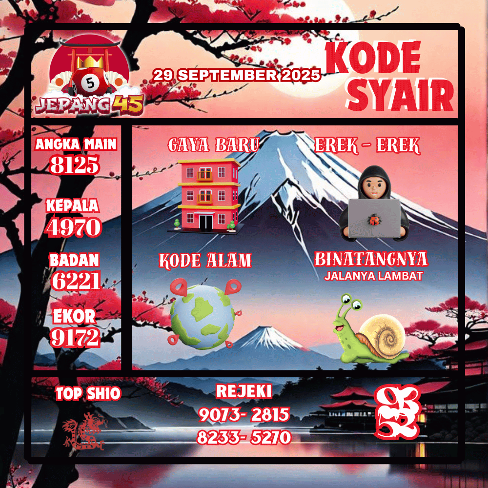 Kode Syair Jepang Pools - September Pools