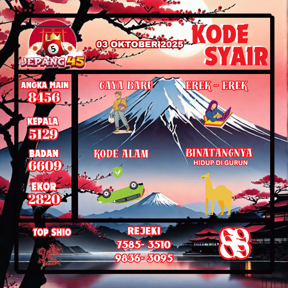 Kode Syair Jepang Pools - Oktober Pools