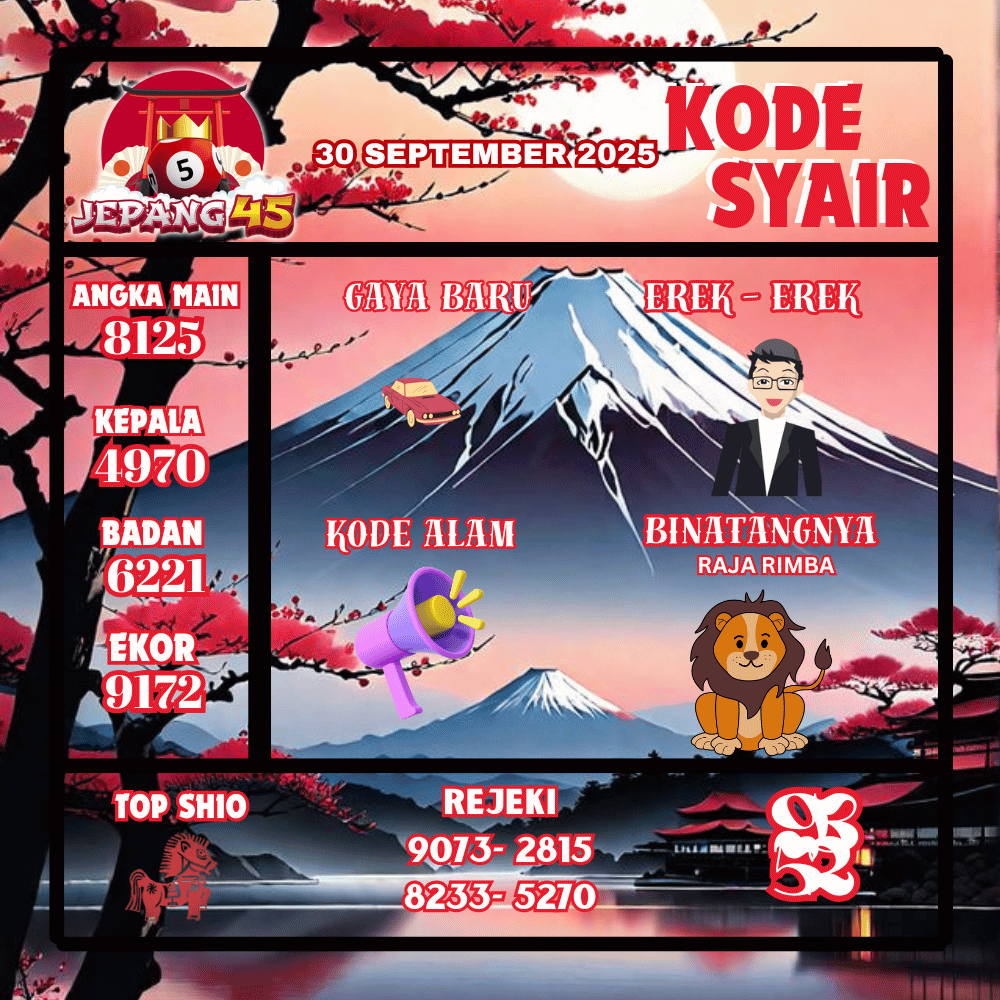 Kode Syair Jepang Pools - September Pools