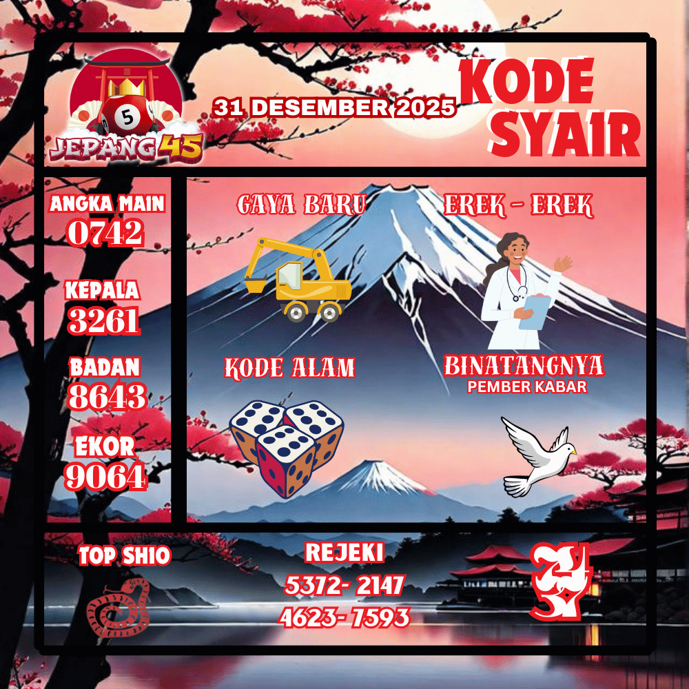 Kode Syair Jepang Pools - Desember Pools