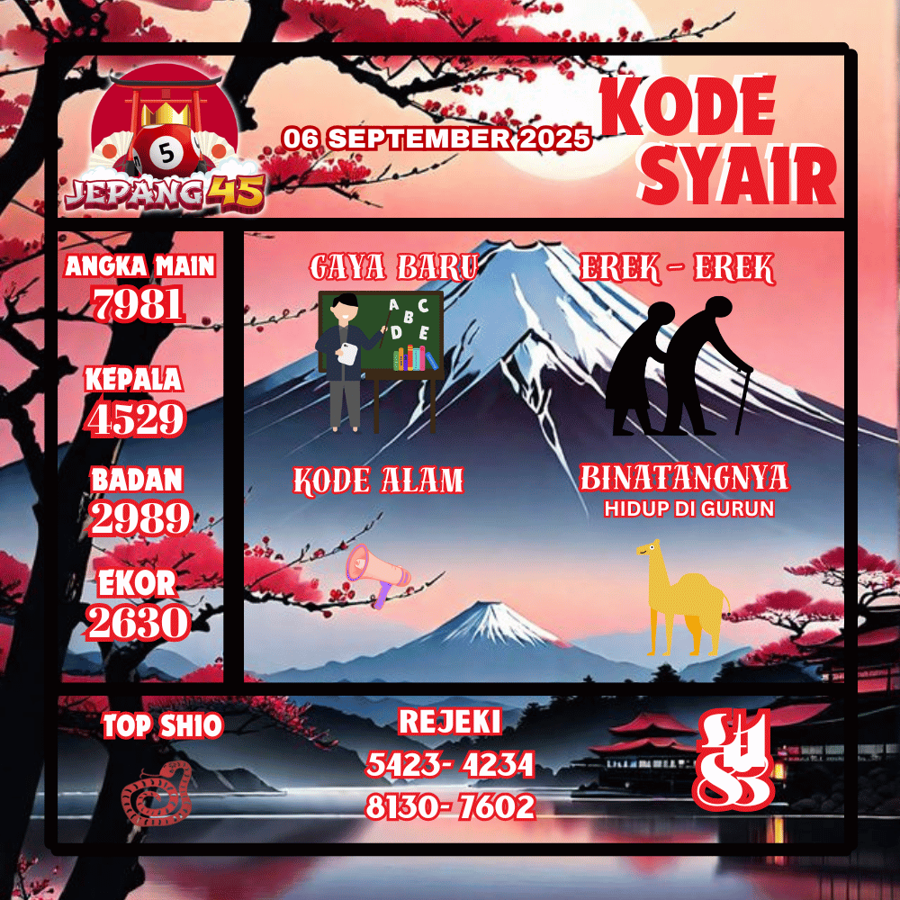 Kode Syair Jepang Pools - September Pools