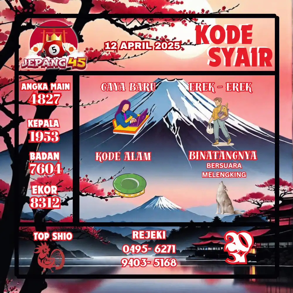 Kode Syair Jepang45  Pools - April 2026
