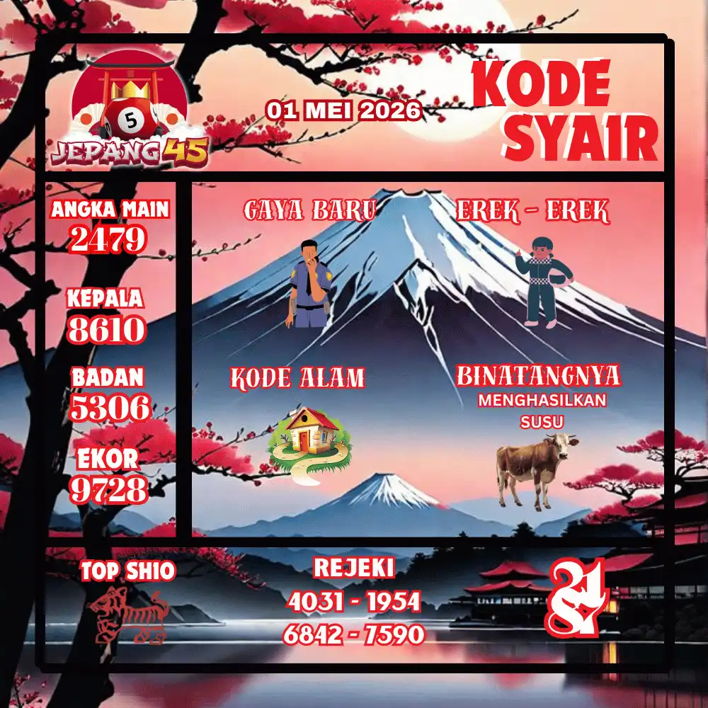 Kode Syair Jepang45  Pools - Mei 2026
