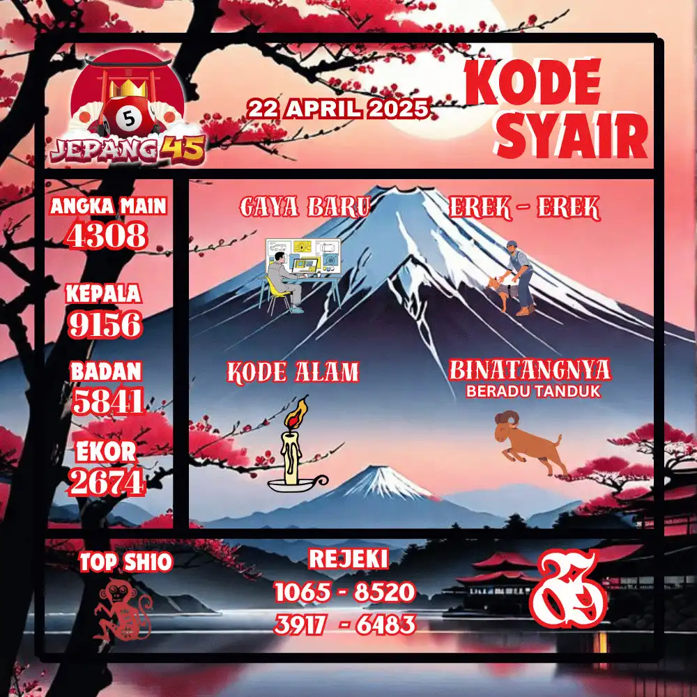 Kode Syair Jepang45  Pools - April 2026
