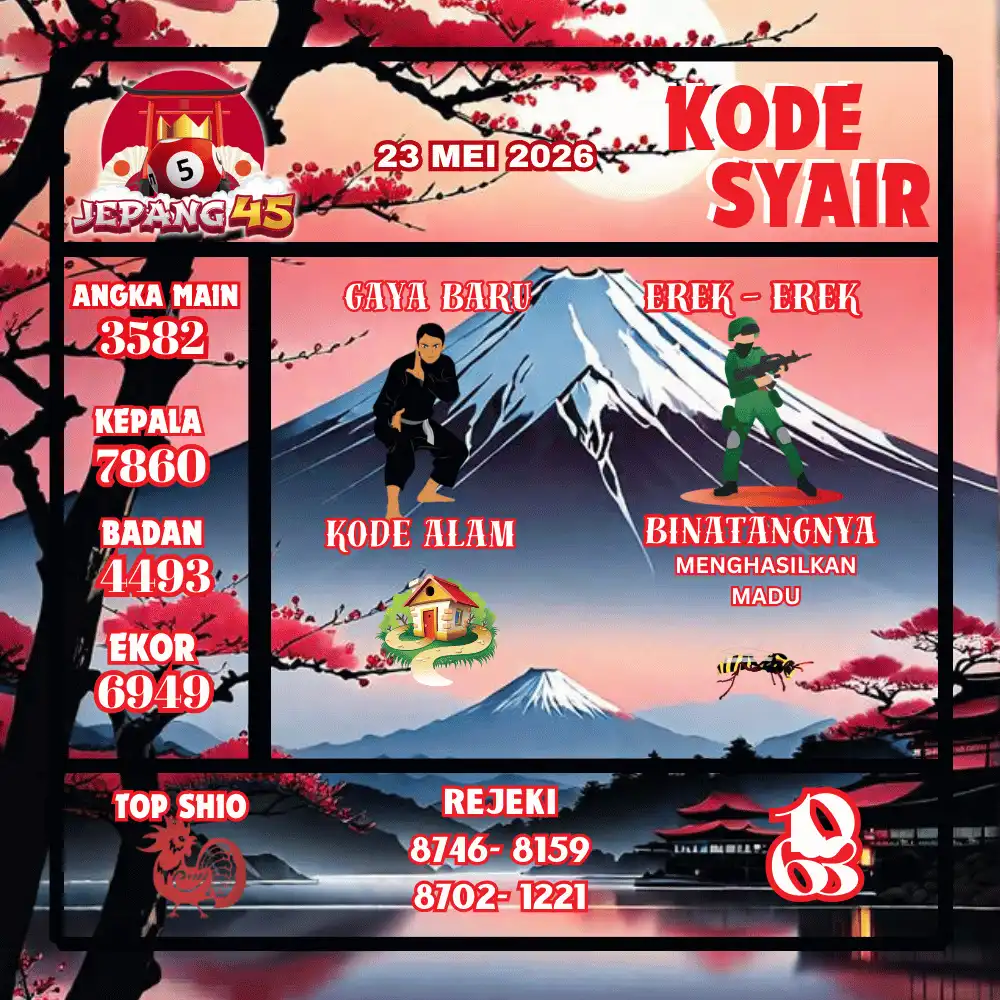 Kode Syair Jepang45  Pools - Mei 2026
