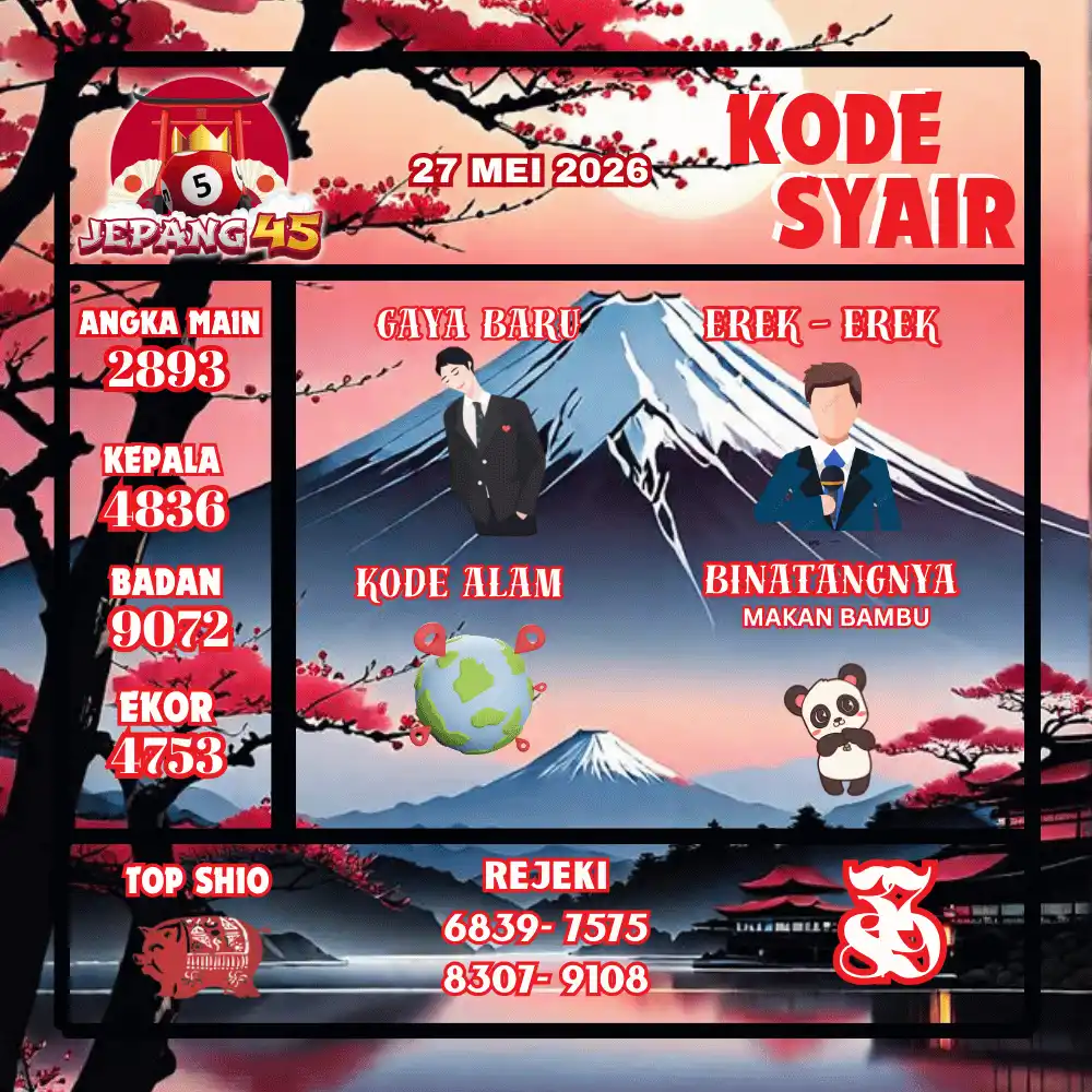 Kode Syair Jepang45  Pools - Mei 2026
