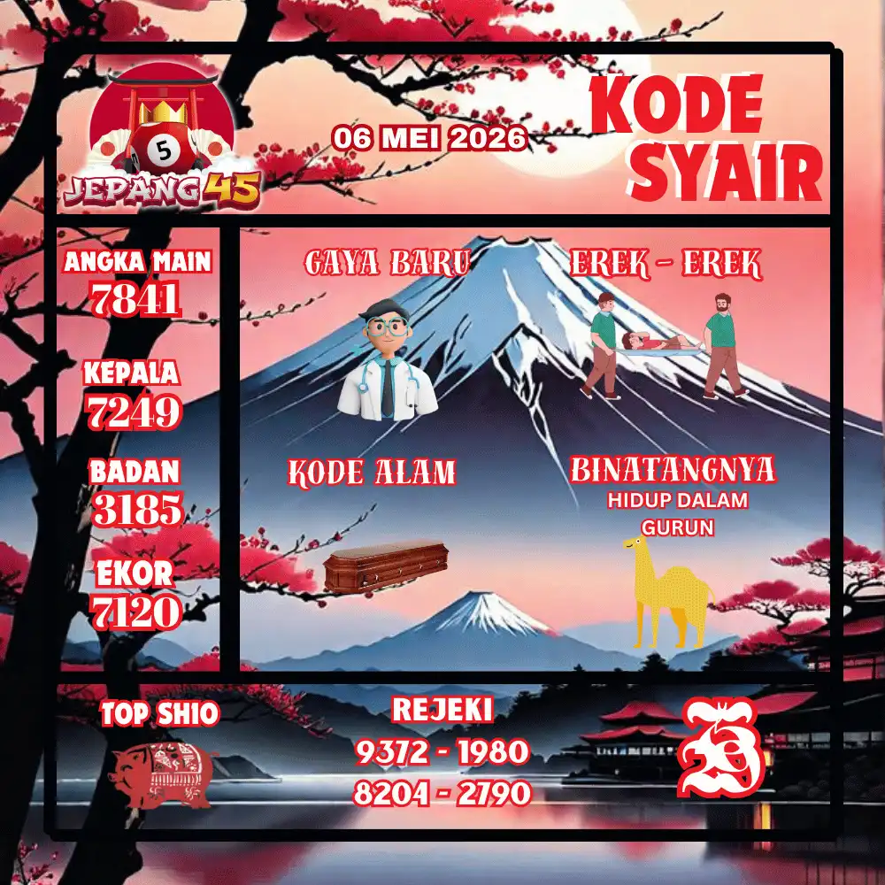 Kode Syair Jepang45  Pools - Mei 2026
