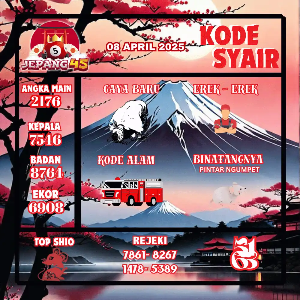 Kode Syair Jepang45  Pools - April 2026
