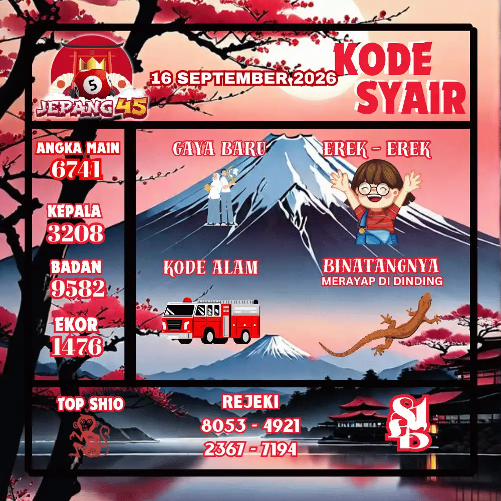 Kode Syair Jepang45  Pools - September 2026
