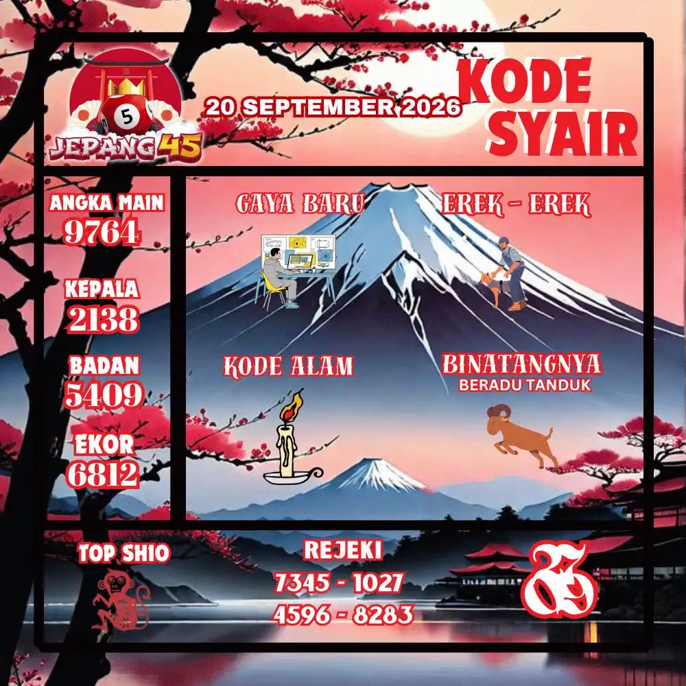 Kode Syair Jepang45  Pools - September 2026
