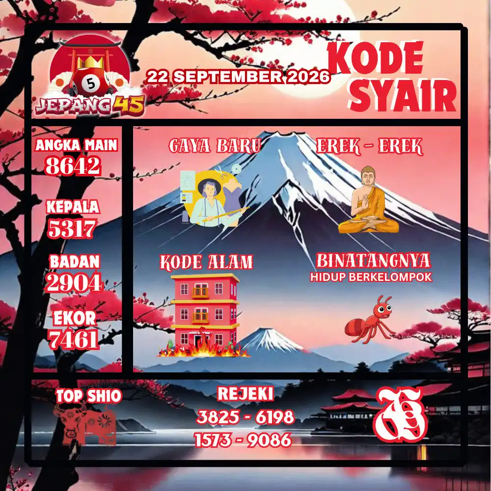 Kode Syair Jepang45  Pools - September 2026
