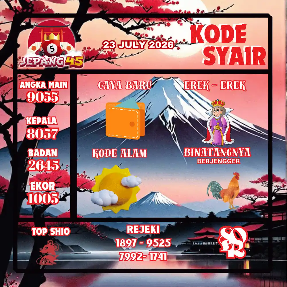 Kode Syair Jepang45  Pools - Juli 2026
